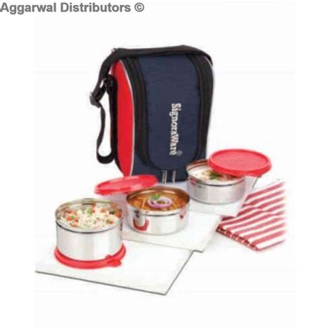 executive steel medium lunch box|Signoraware Executive Maxx Fresh Medium Steel Lunch Box, .